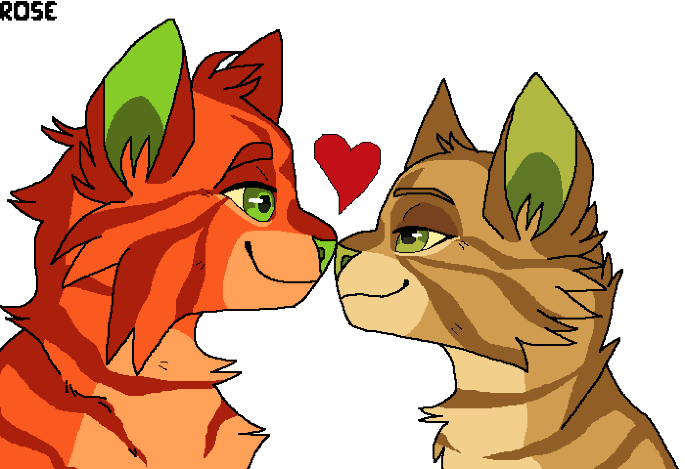 Pixilart Firestar And Sandstorm By Cutekittengirl