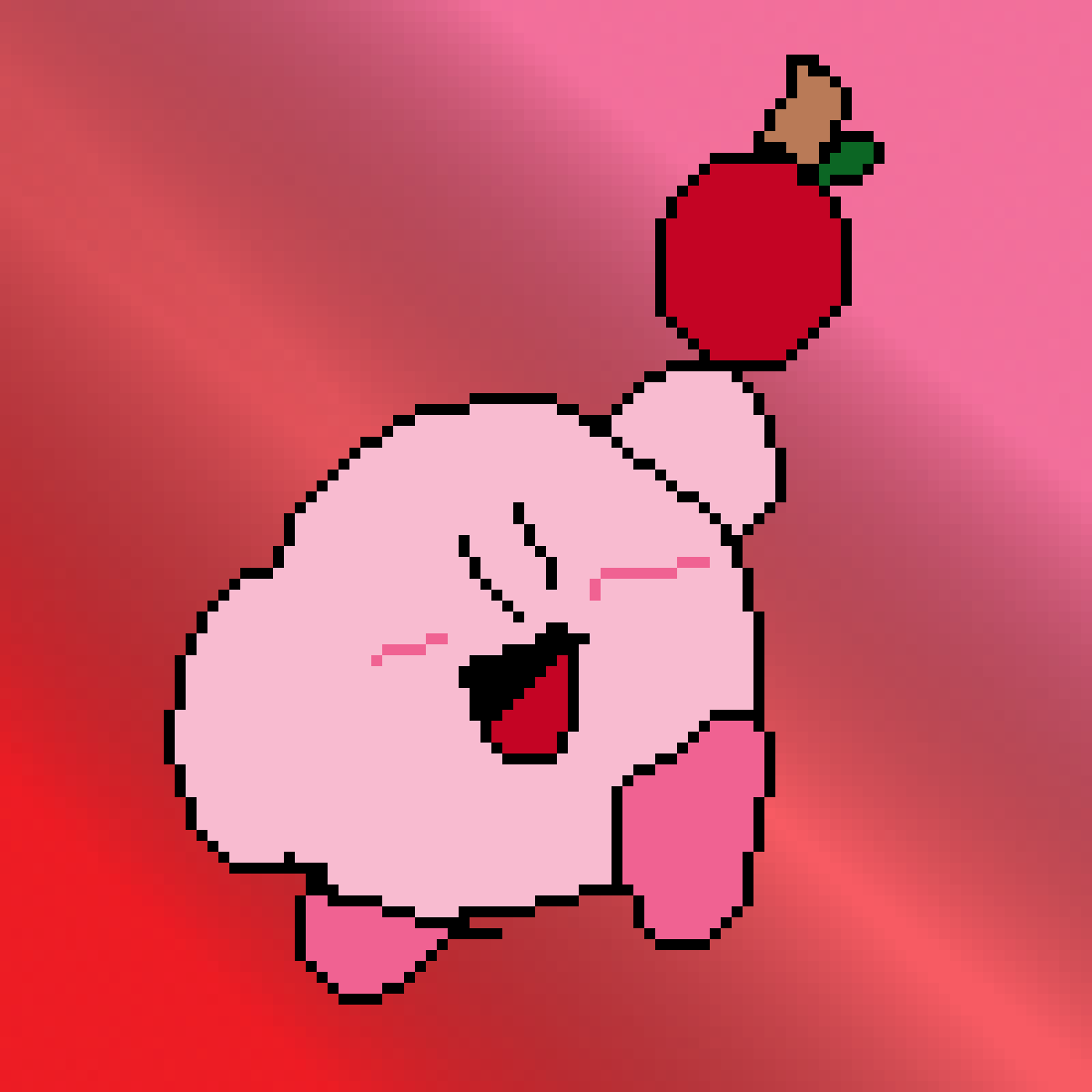 Pixilart Kirby s Apple by CrazyMario64