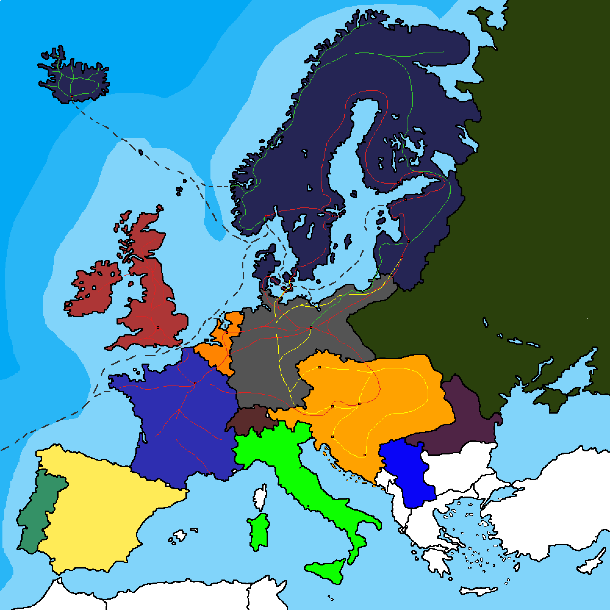 Pixilart Map Of 1914 European railway by CarsonT27