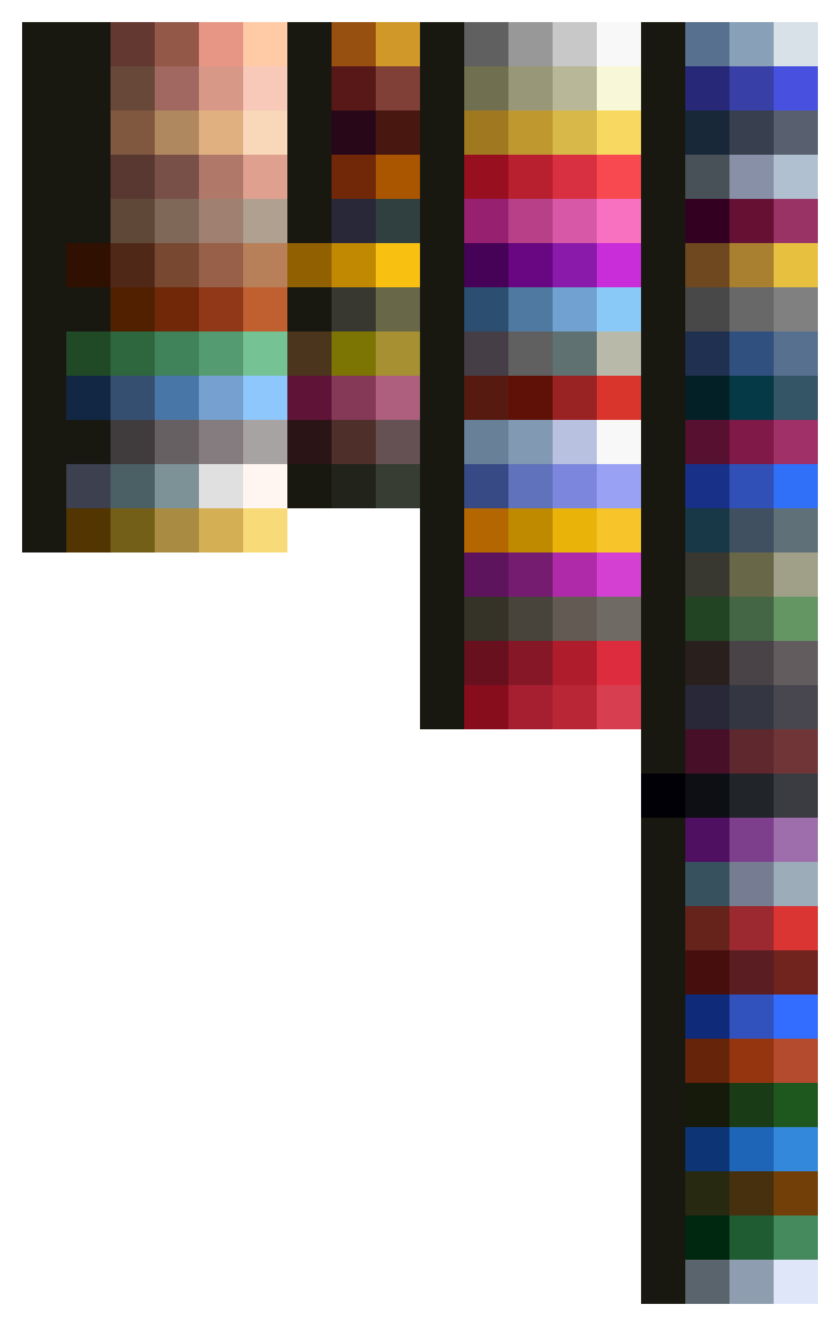 Pixilart DD Advance color palette by Tuxedoedabyss03