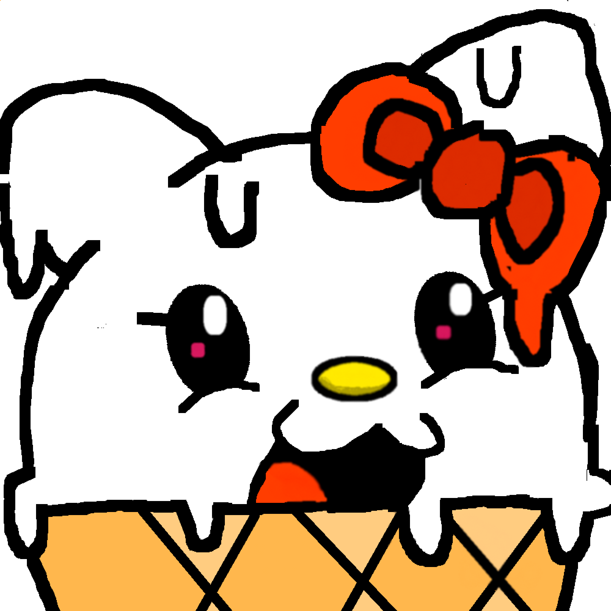 Pixilart Hello kitty Ice cream. by Lalapixel