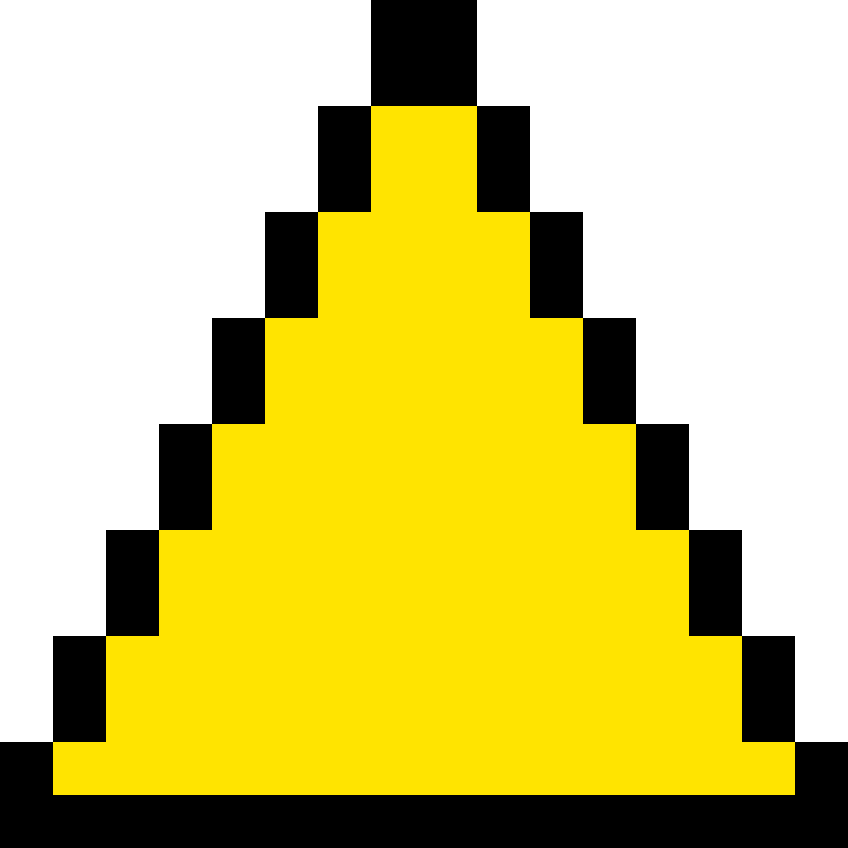 Pixilart cursing yellow triangle by 2dpixel