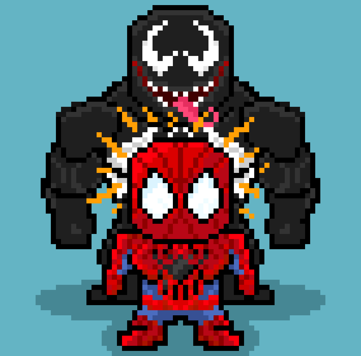 Pixilart - Venom vs spider-man by garrett5