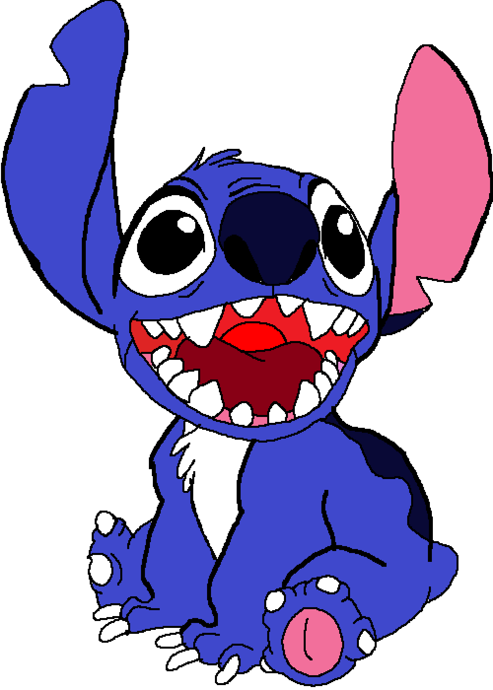 Pixilart - Stitch BASE by suicidepeice