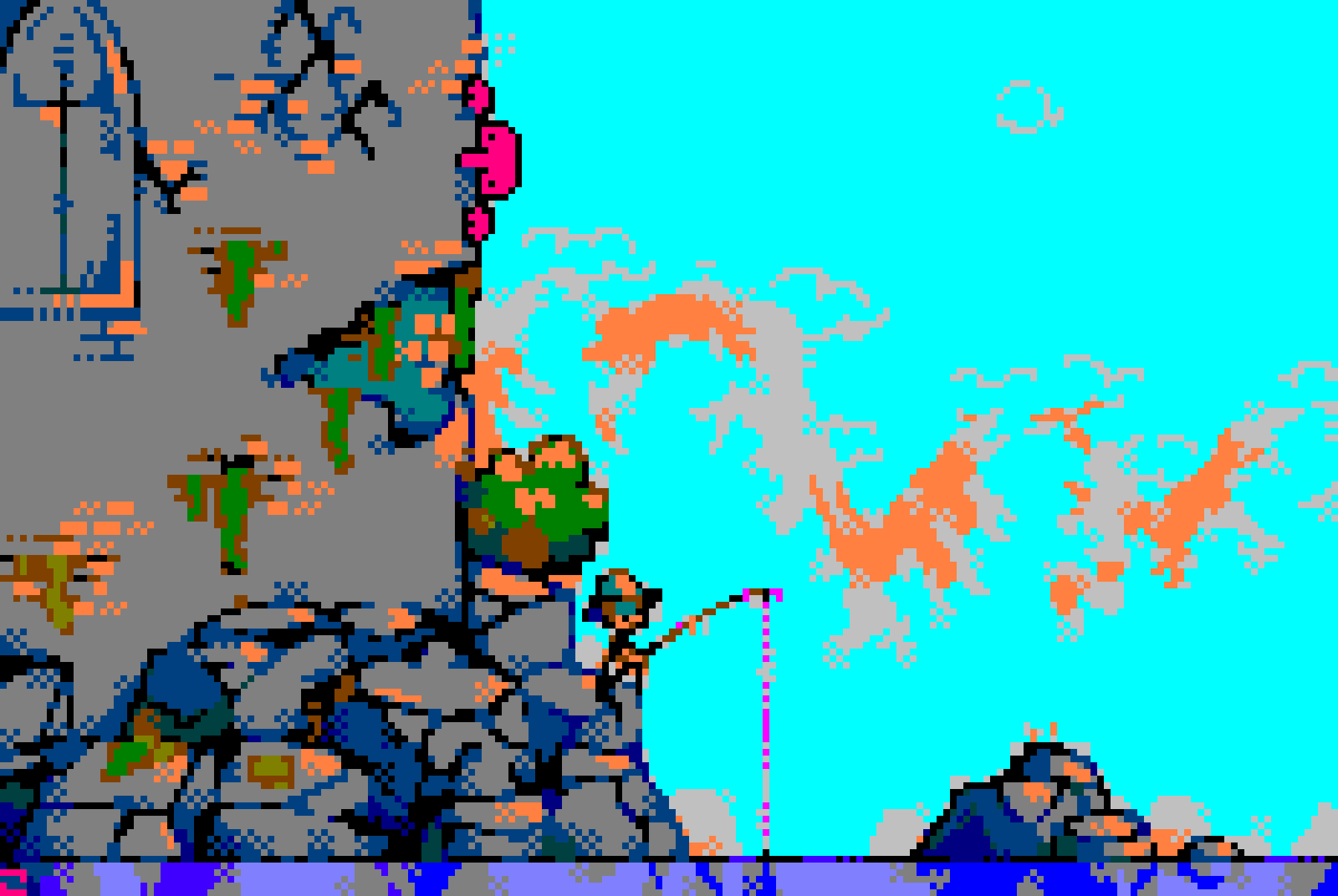 Pixilart - the wall by HXCRP