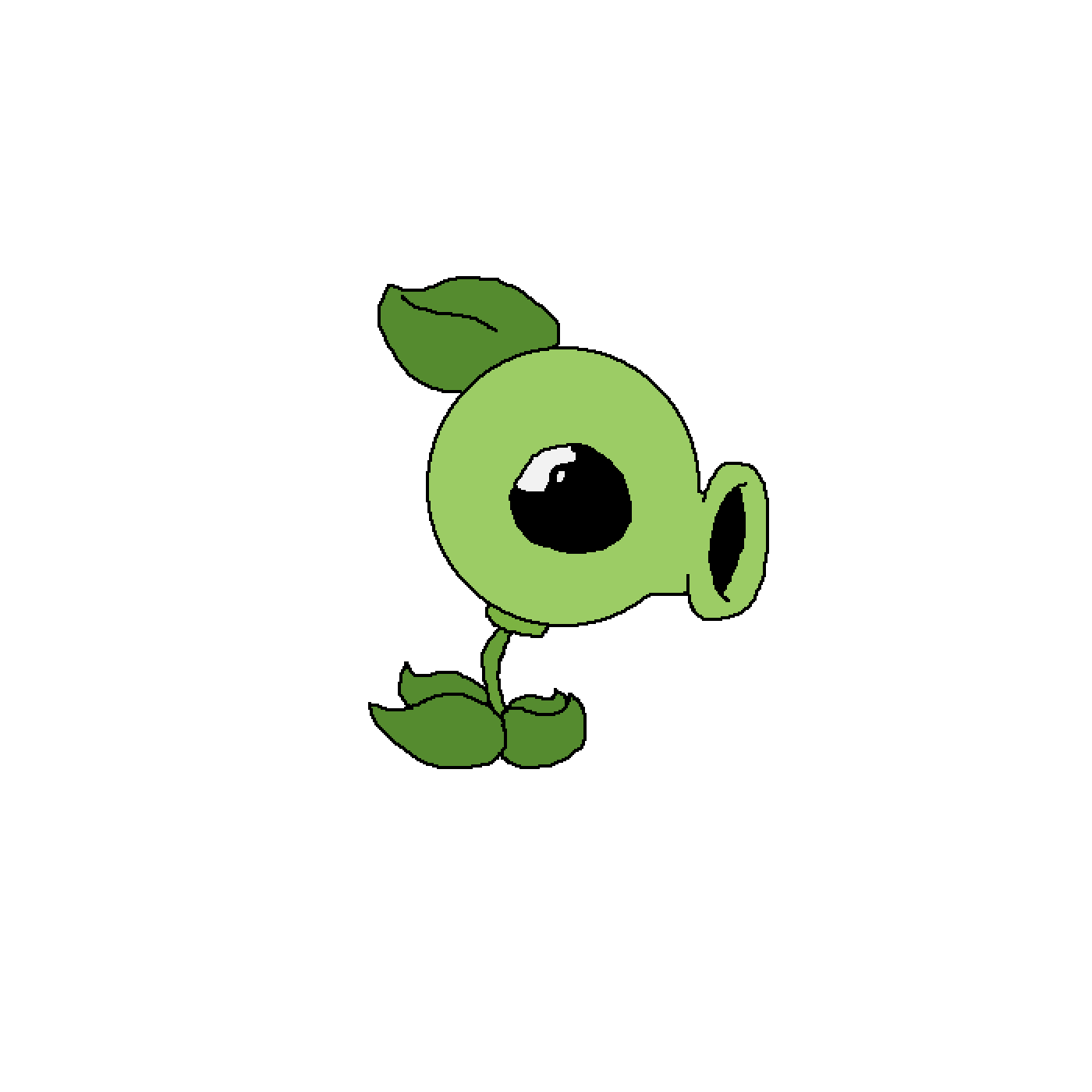 Pixilart Peashooter by Cr3at3purpleKID