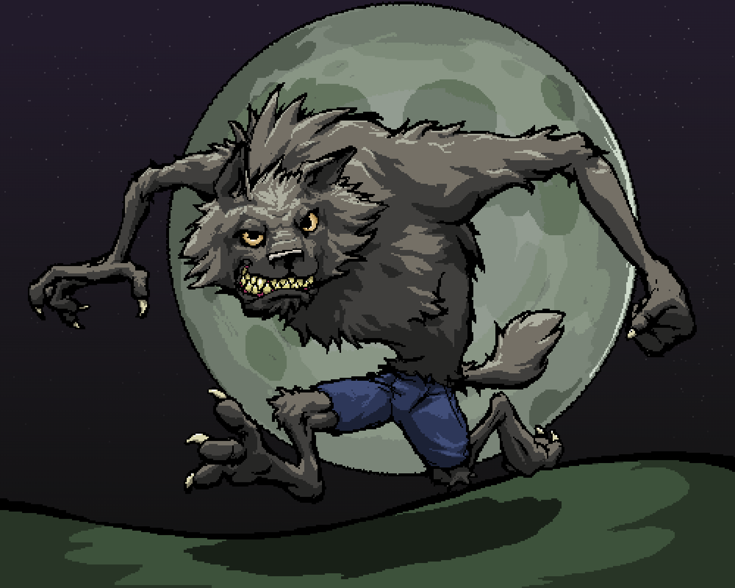 Pixilart Werewolf By Sasquatchalex