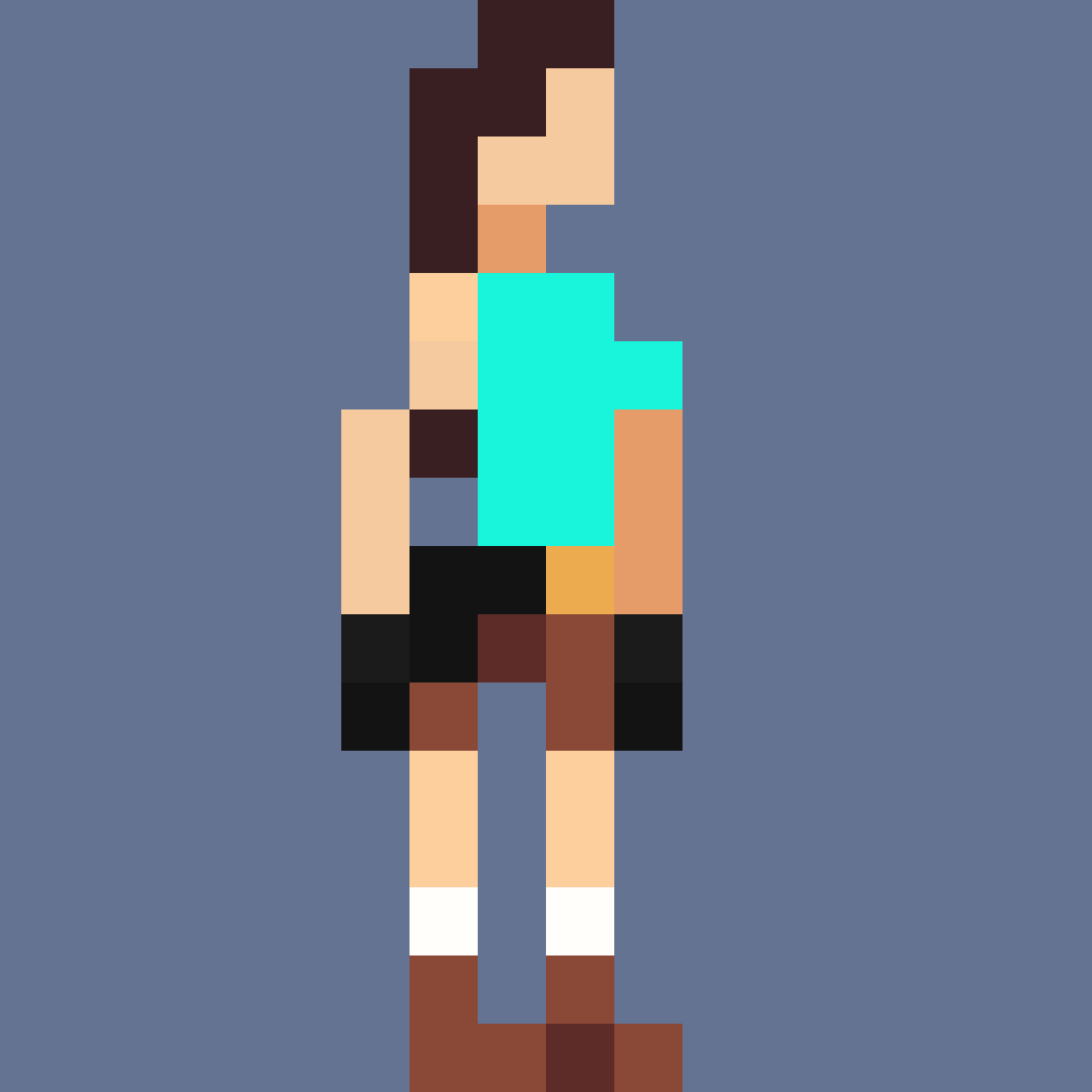 Pixilart - 16x16 Lara Croft by Bigdaddyuk
