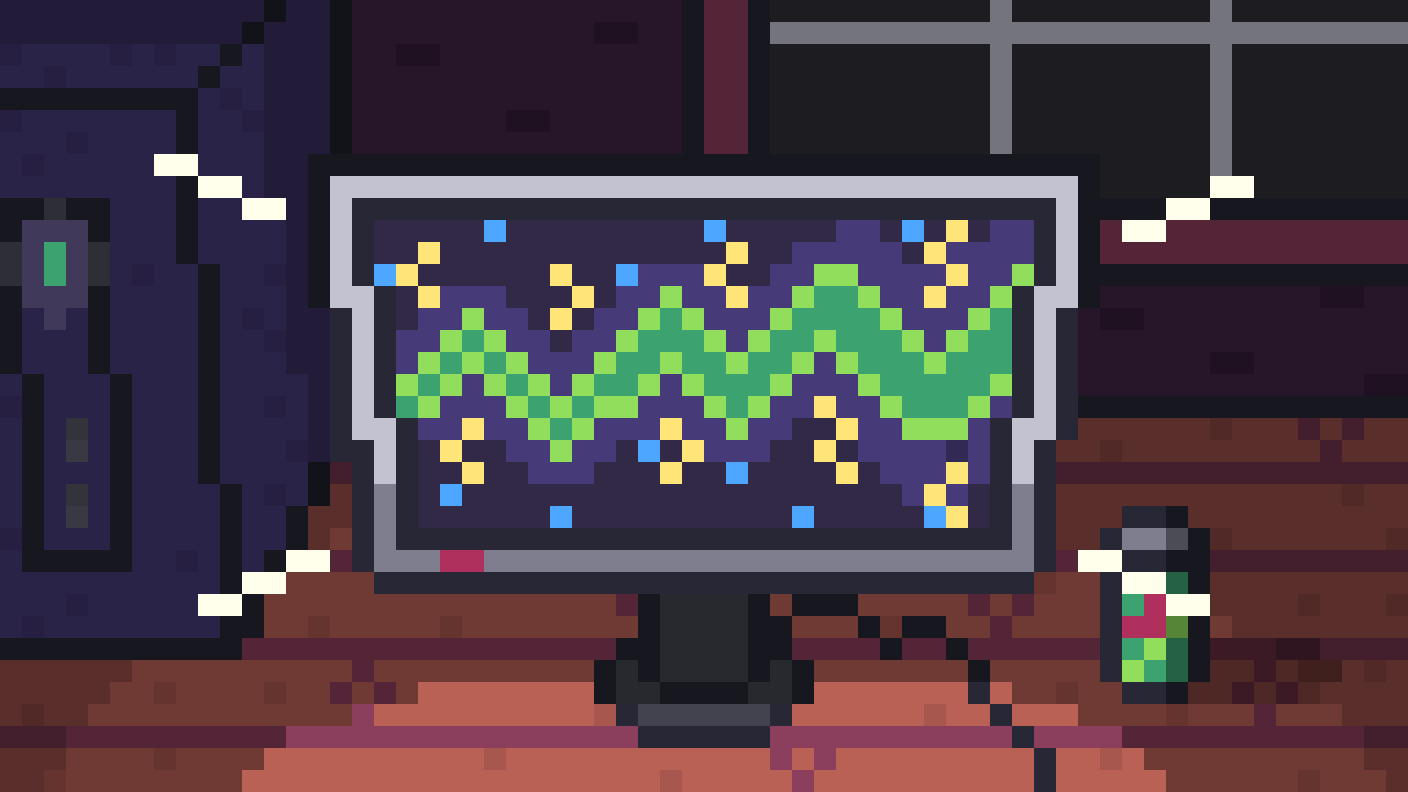 Pixilart Synth Computer Desk by ProperPixil