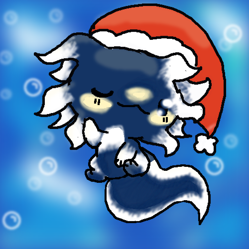 Pixilart Christmas Axolotl by Scratchychu