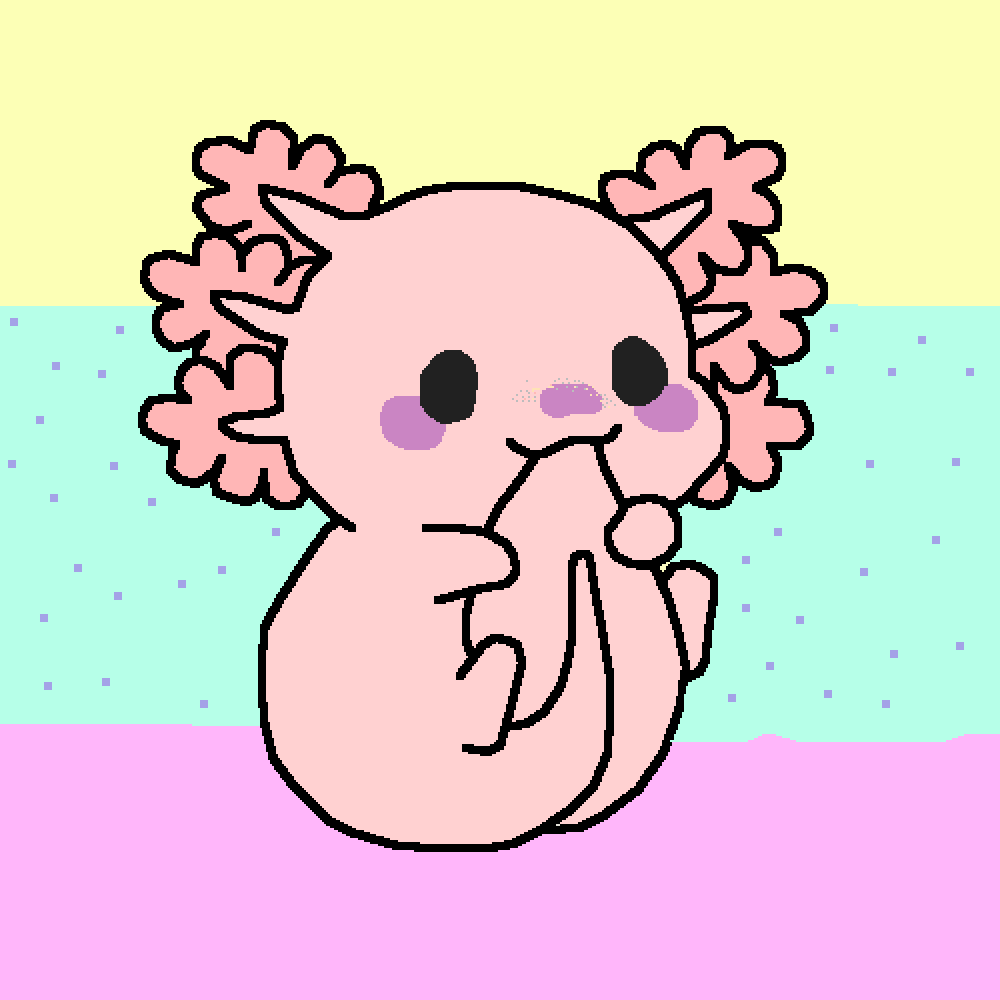 Pixilart Cute Axolotl by BadRabbit