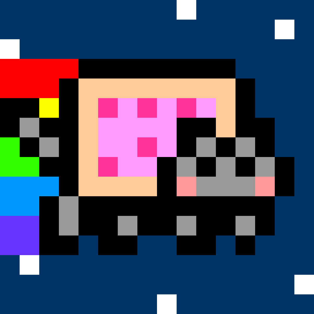Pixilart - Nyan Cat 16x16 by PixelLover105