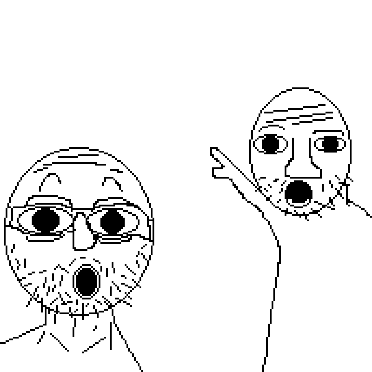 Pixilart - soyjak pointing meme base by TheJokerKid27