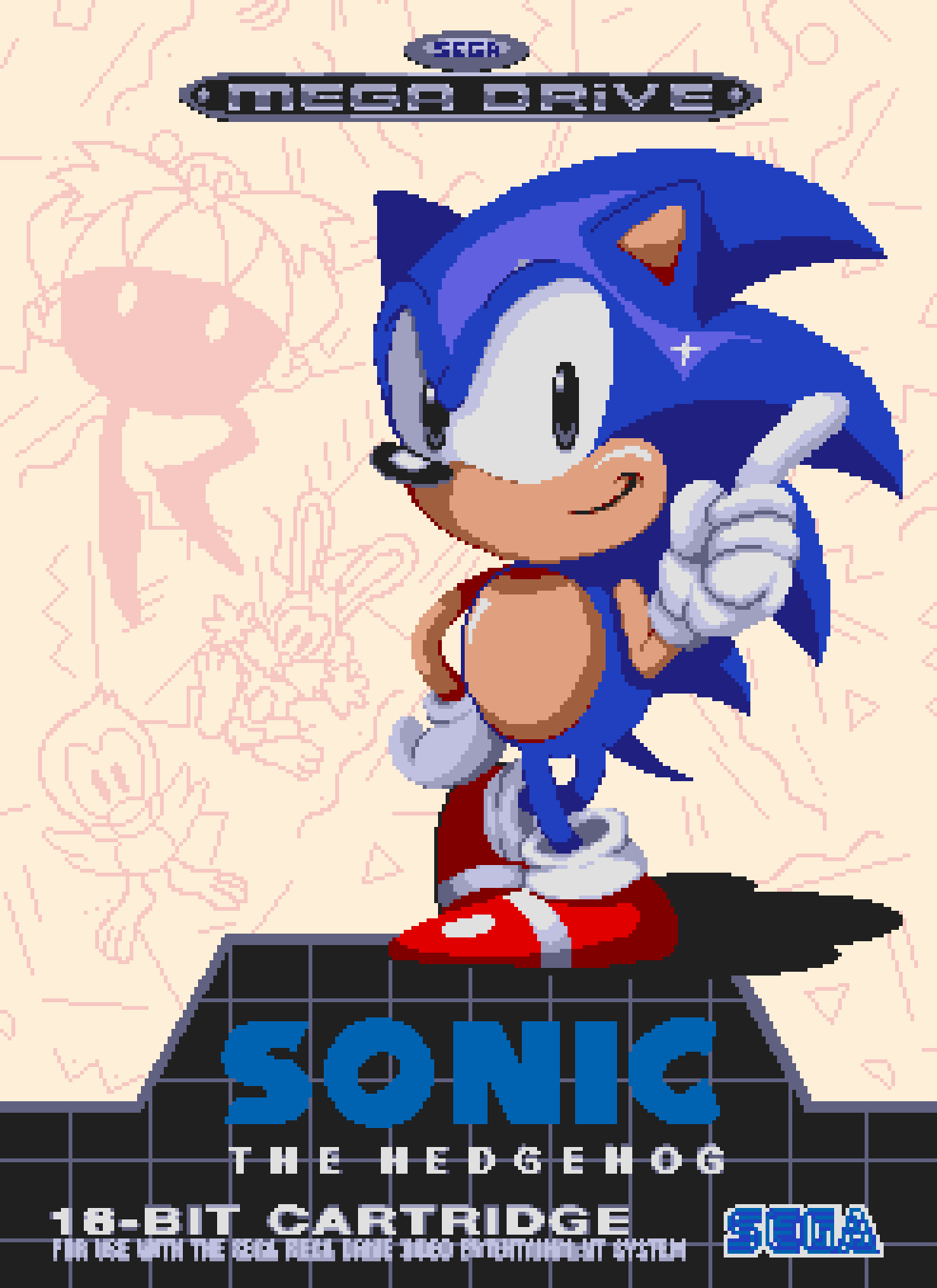 Pixilart - Sonic 1 Boxart by Blarpengarf