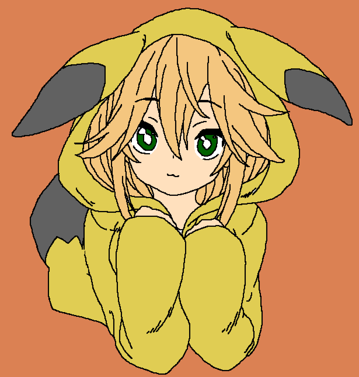 Pixilart Girl In Pikachu hoodie by Pixilarttt
