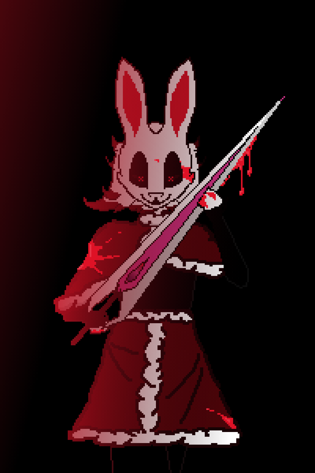Blood-stained snow