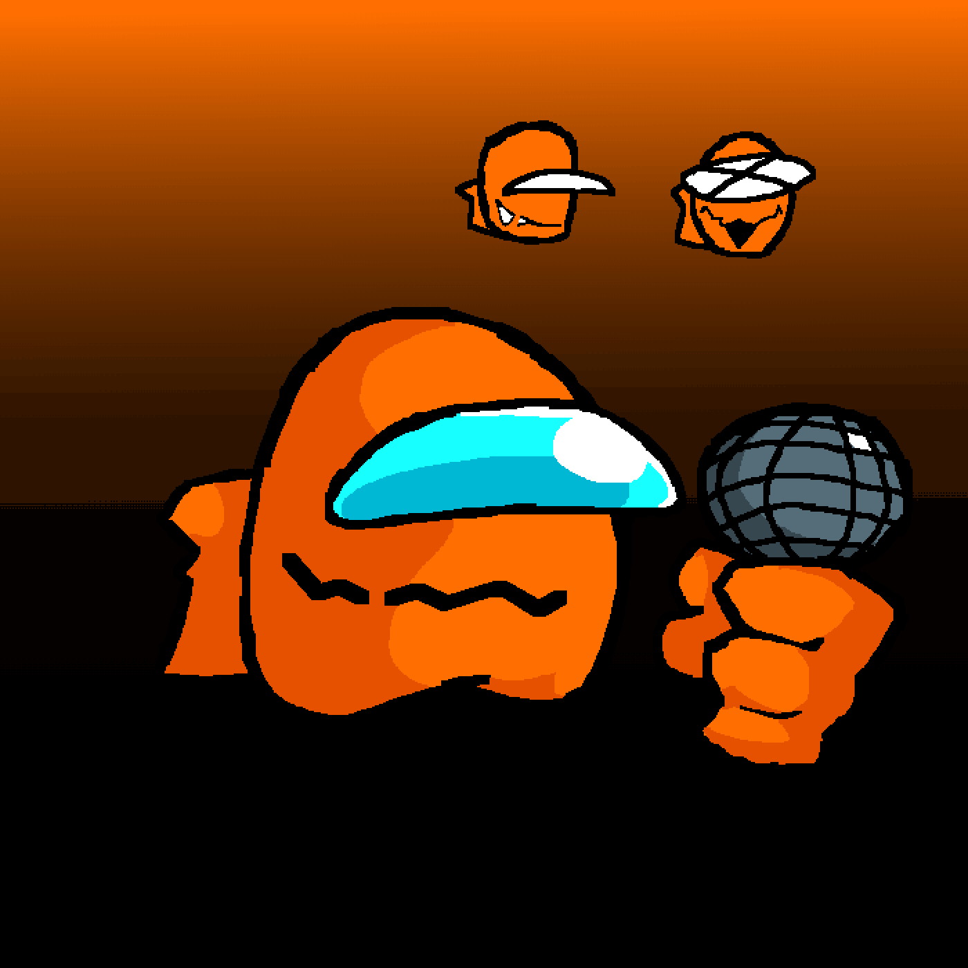 Pixilart Orange fnf concept by OrangeCr3wm4te
