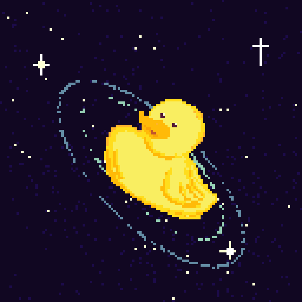 Pixilart - duck in space by butterflyblock