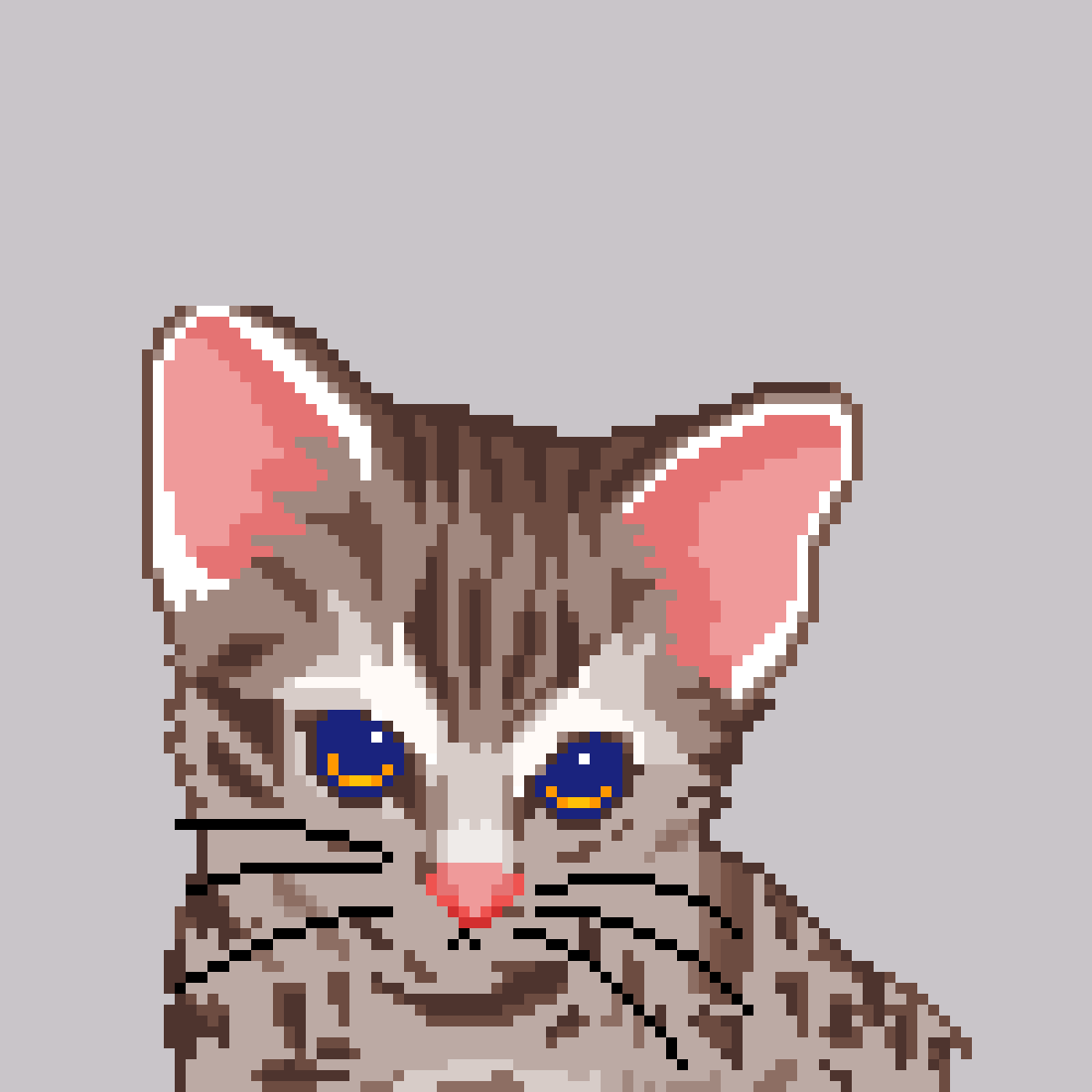 Cute Cat Pixel Art