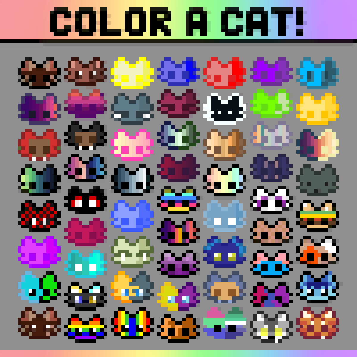 Colour a cat! YAY! Sever filling up dumb orang cat