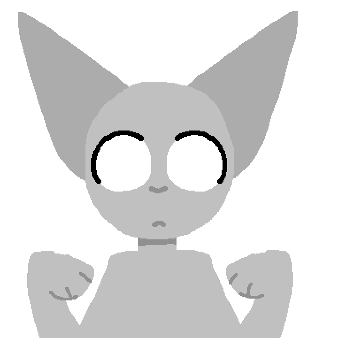 Pixilart lineless cat base ^^ by AzureAmythest37