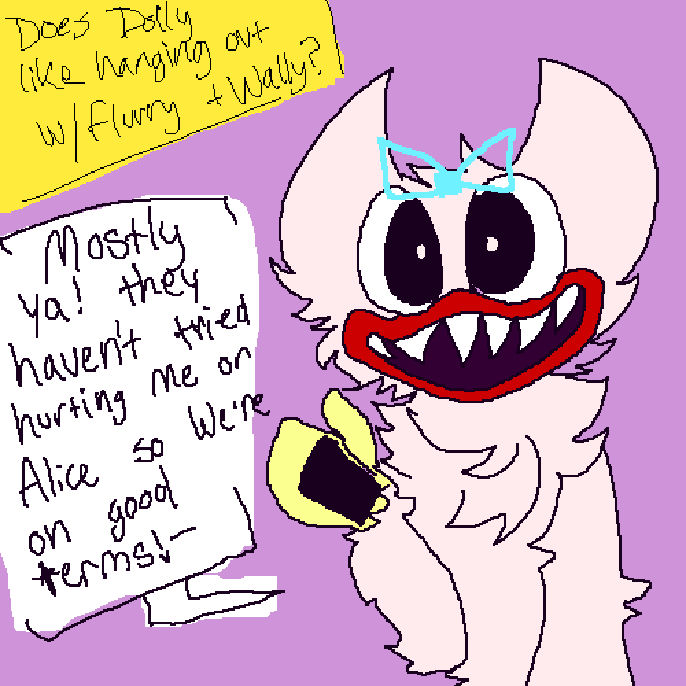“Does Dolly like hanging out with Flurry and wally?”