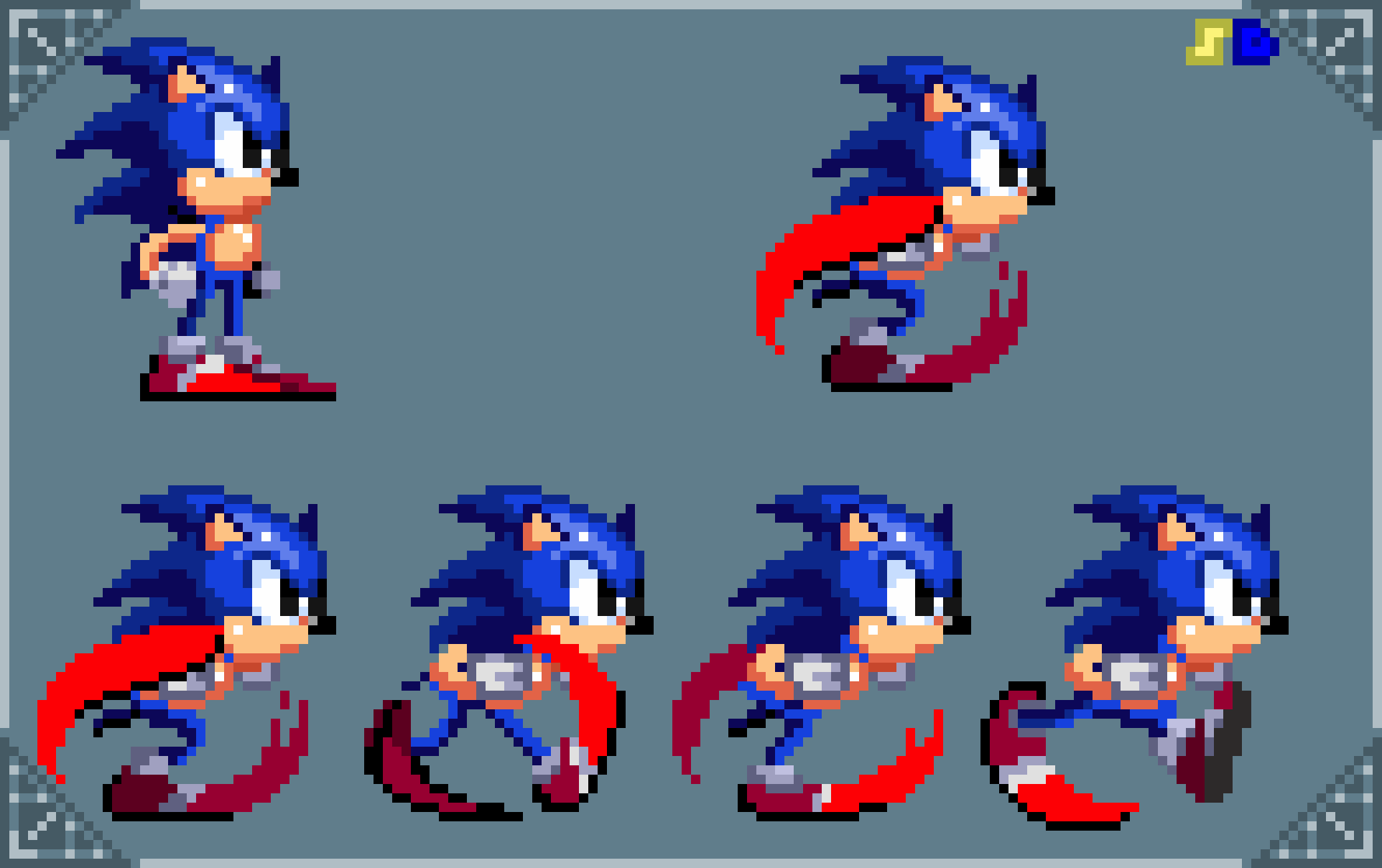 Pixilart Sonic Running Sheet By SpongeDrew