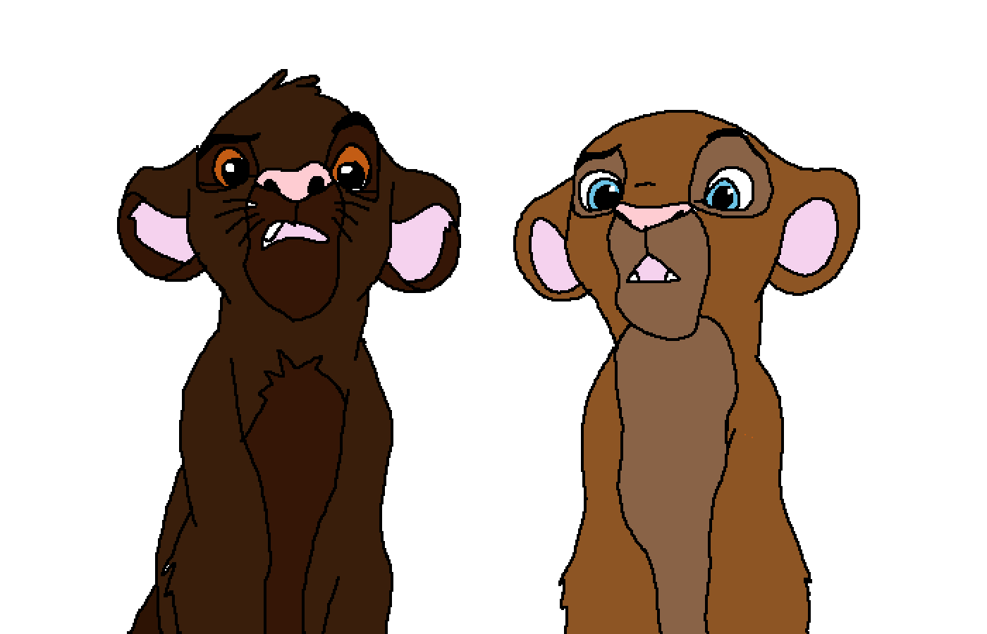 Pixilart - Simba and Nala but difrent by symphony563