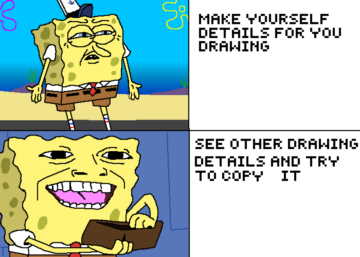 Pixilart - SpongeBob Template by SpongeDude