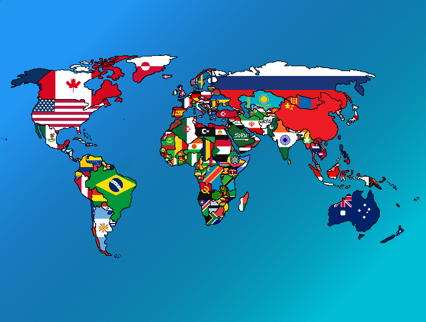 Editing The World Map with Flags! - Free online pixel art drawing tool ...