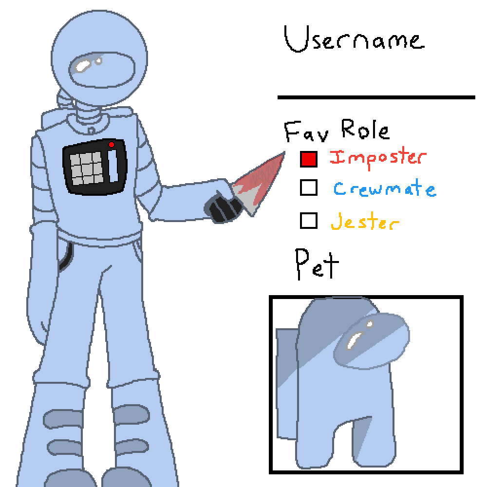 Pixilart Among Us OC Base by sapphire258