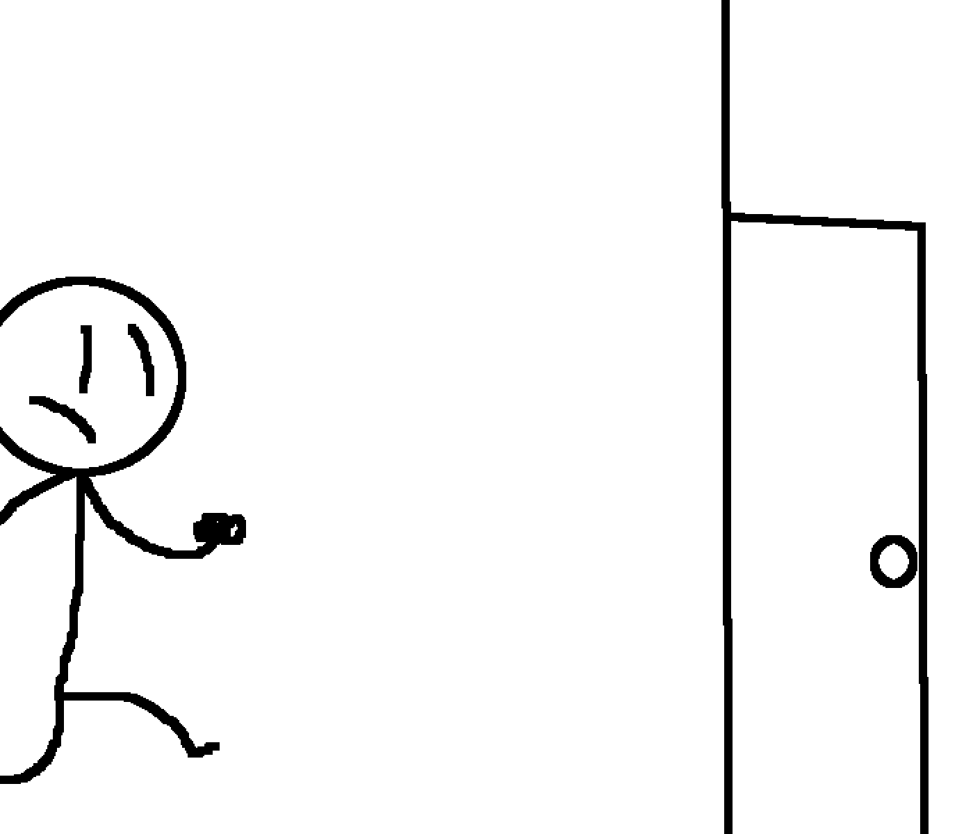 Pixilart getting through the door by ActuallyBf