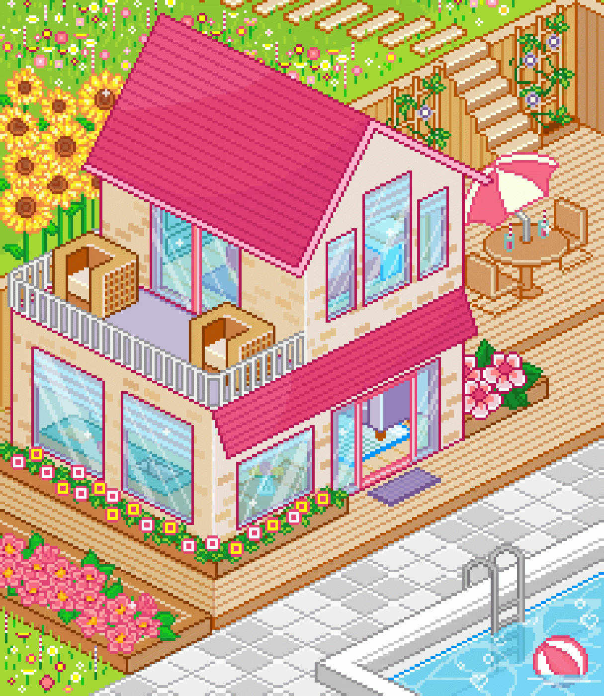 Pixilart summer house by pastelhell