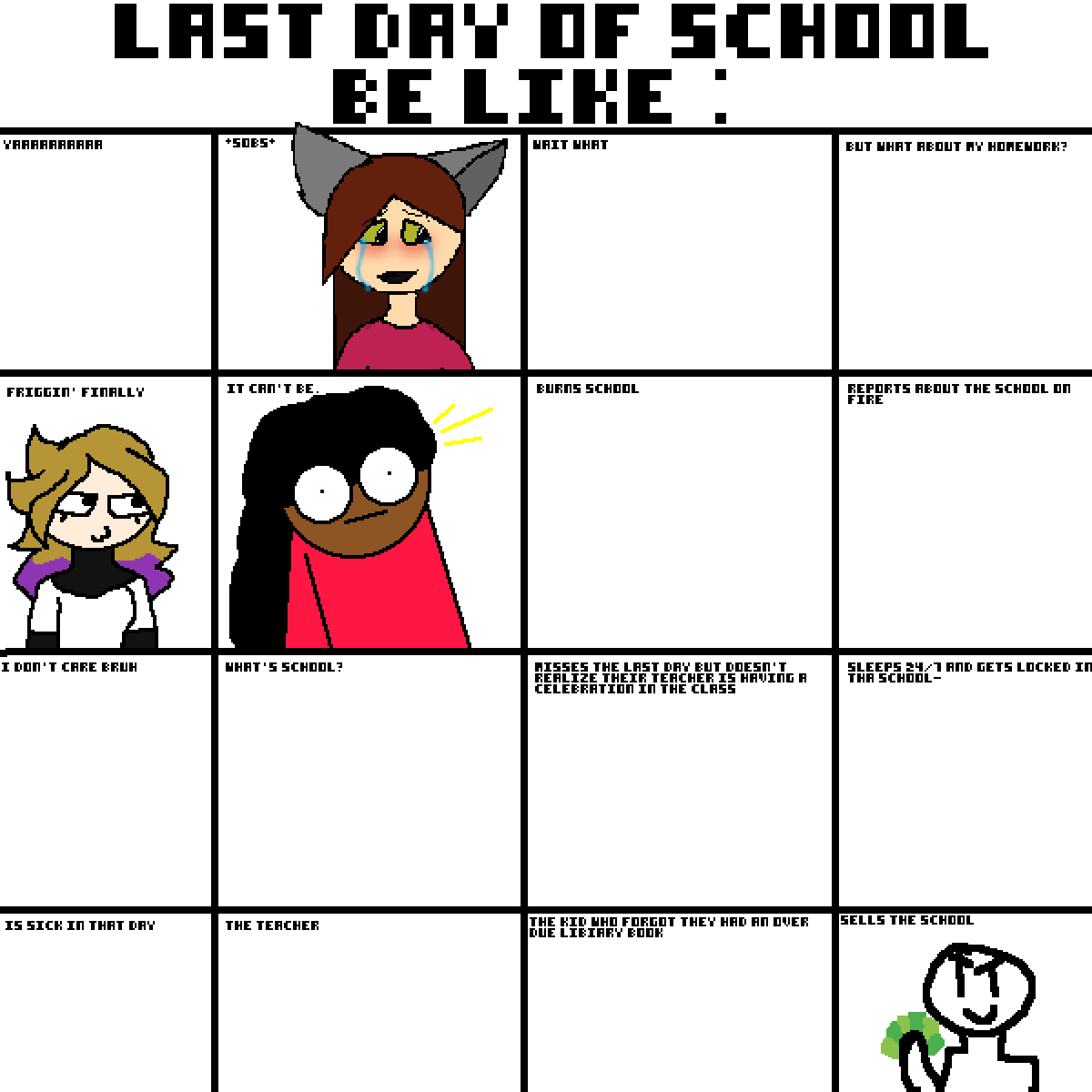 Pixilart Last Day Of School By HoneyWitch402 Pixilart last day of school by honeywitch402
