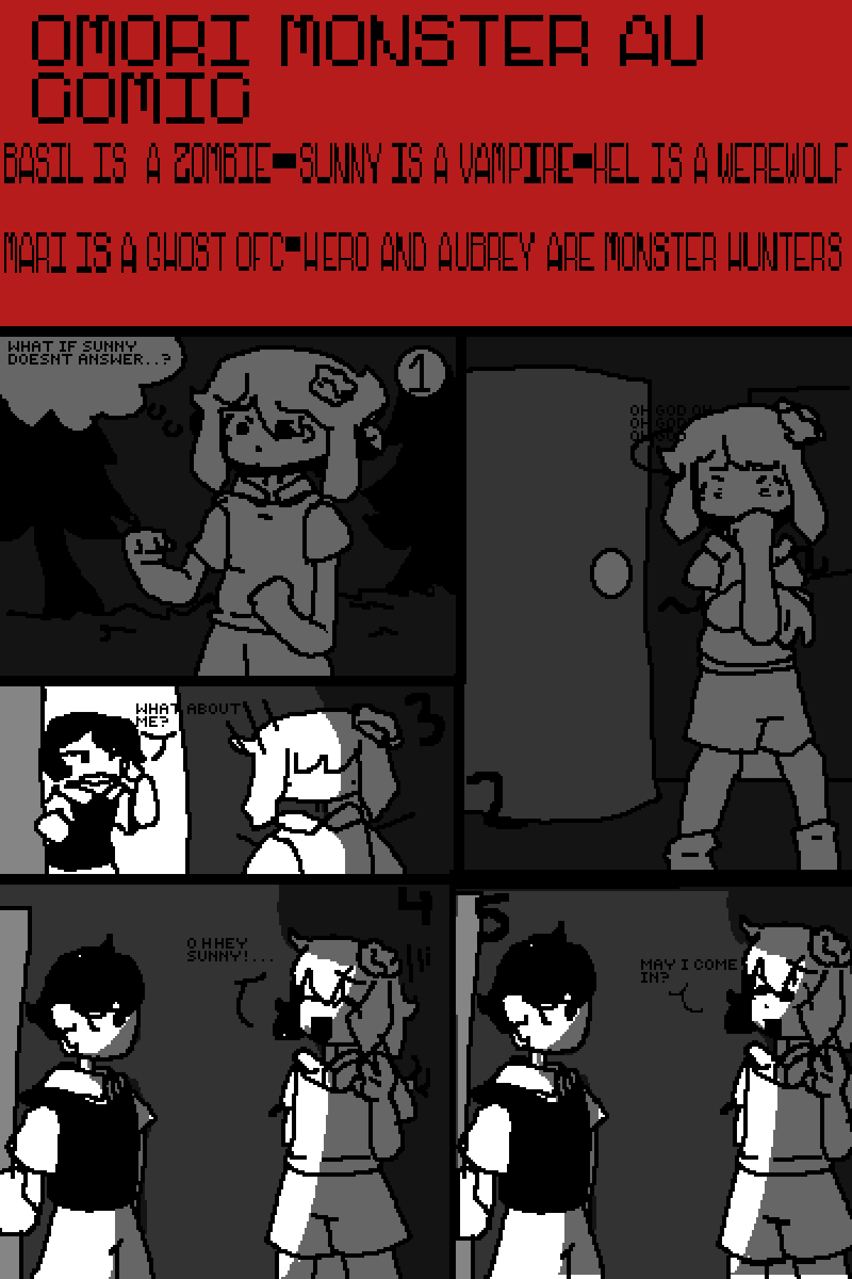 Pixilart - omori monster au comic! (will make a part 2!) by cr3at0rd00dlez