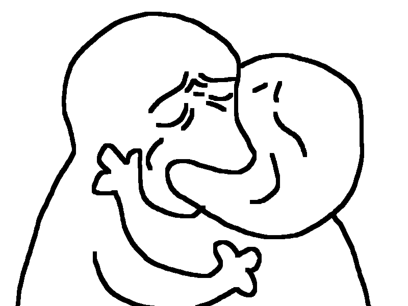 Pixilart - Kissing Meme Base. by bingbing999