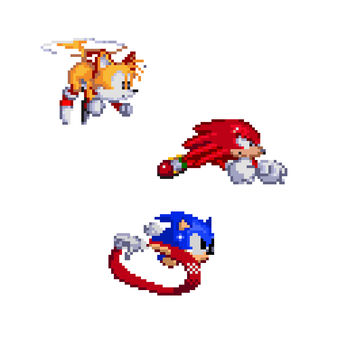 Pixilart - Sonic Tails Knuckles by Supersonic365