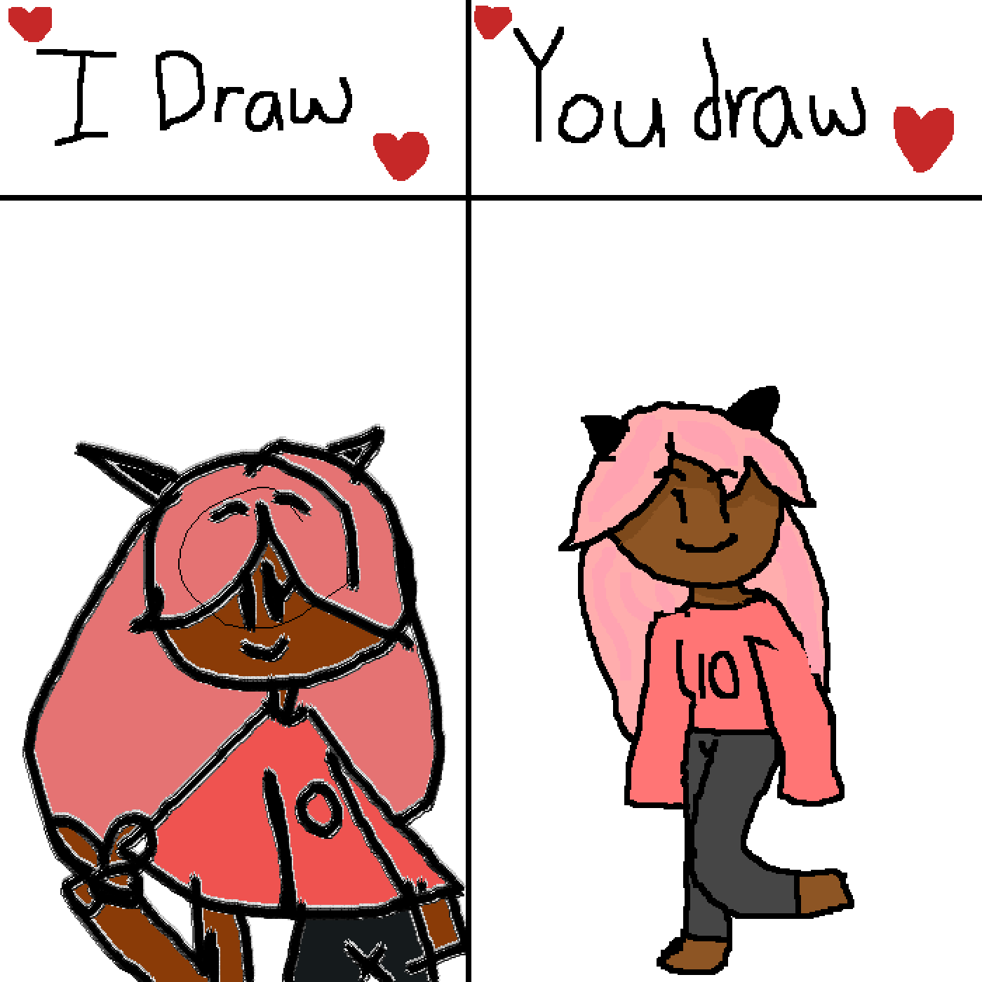 Pixilart I Draw You Draw Base Collab by kirawira0
