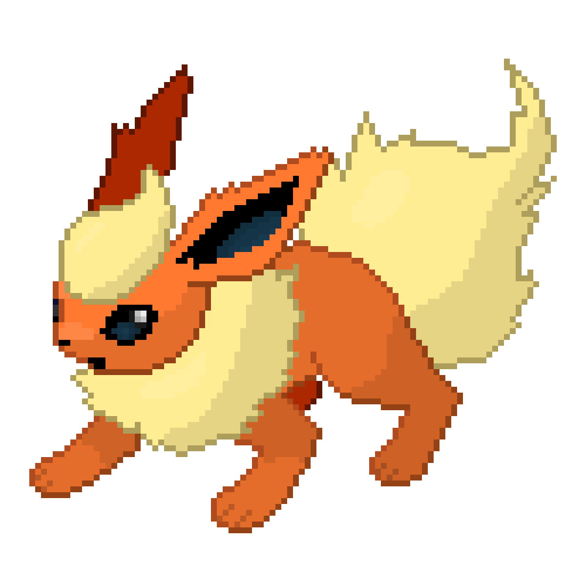 Flareon Pixel Art Description For Flareon Pokemon Character Stable
