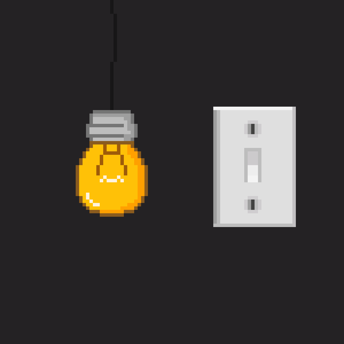 Pixilart Light Bulb and Switch by Critical07