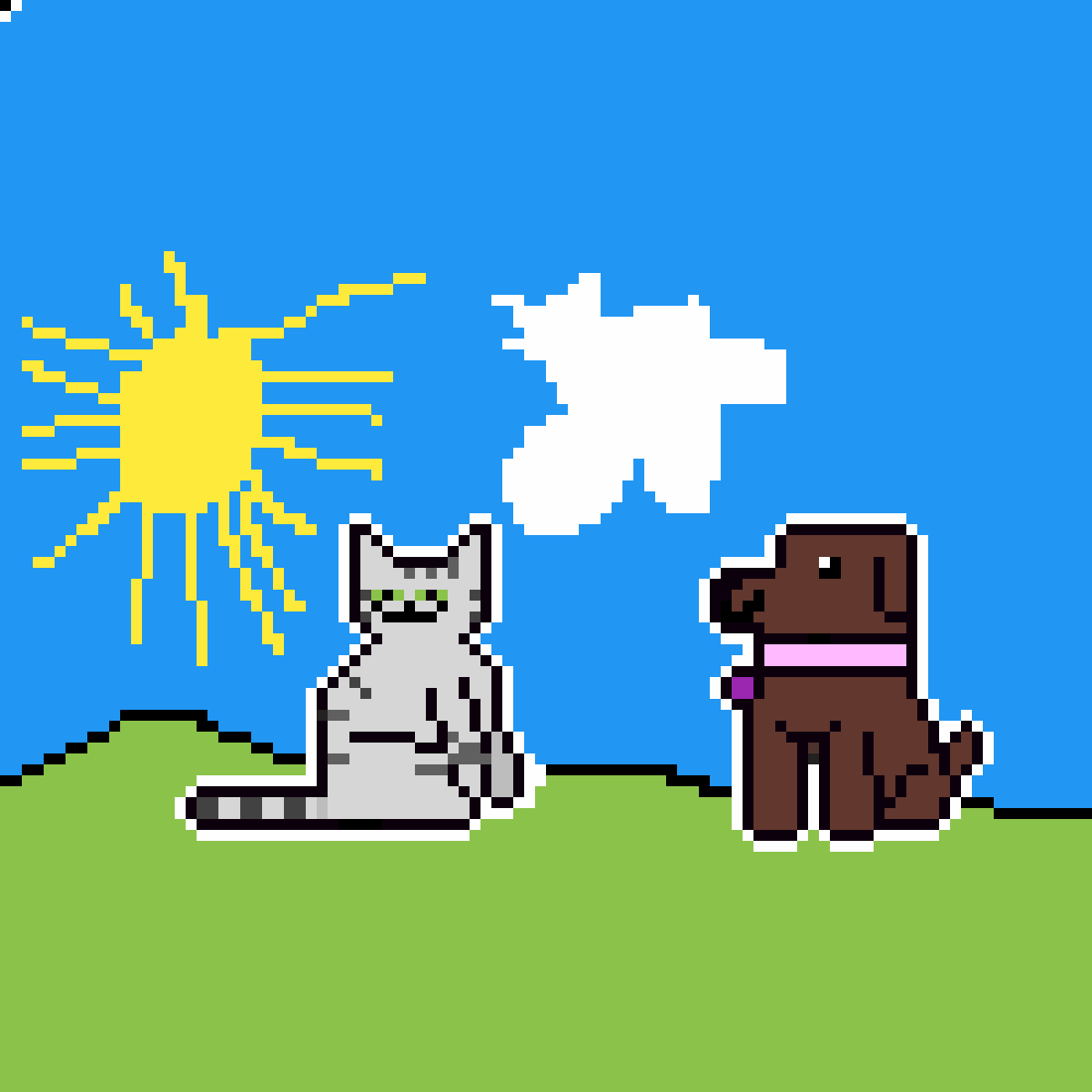 Pixilart - Cat and Dog Gif by ZoeyThePupper