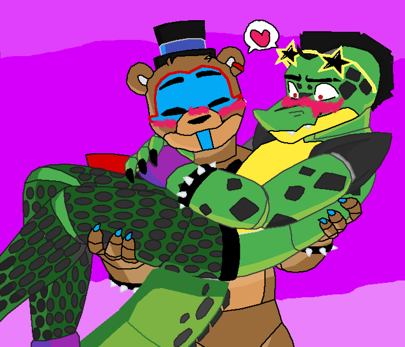 Pixilart - freddy x monty by k4rl
