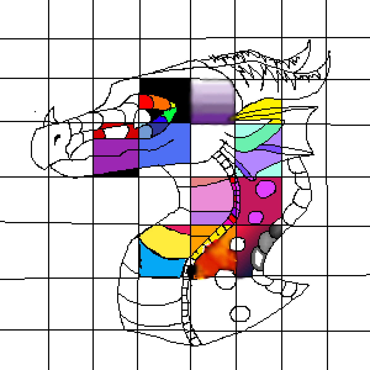 Pixilart Color in a square of this Rainwing 11/10/23 by YourLocalLover