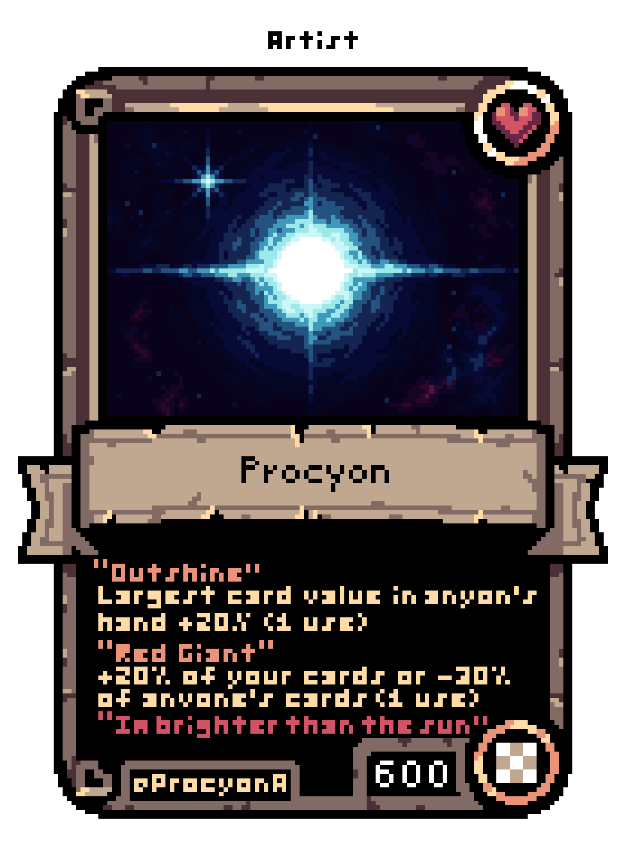 Pixilart - TCG Artist Card (Procyon) by ProcyonA