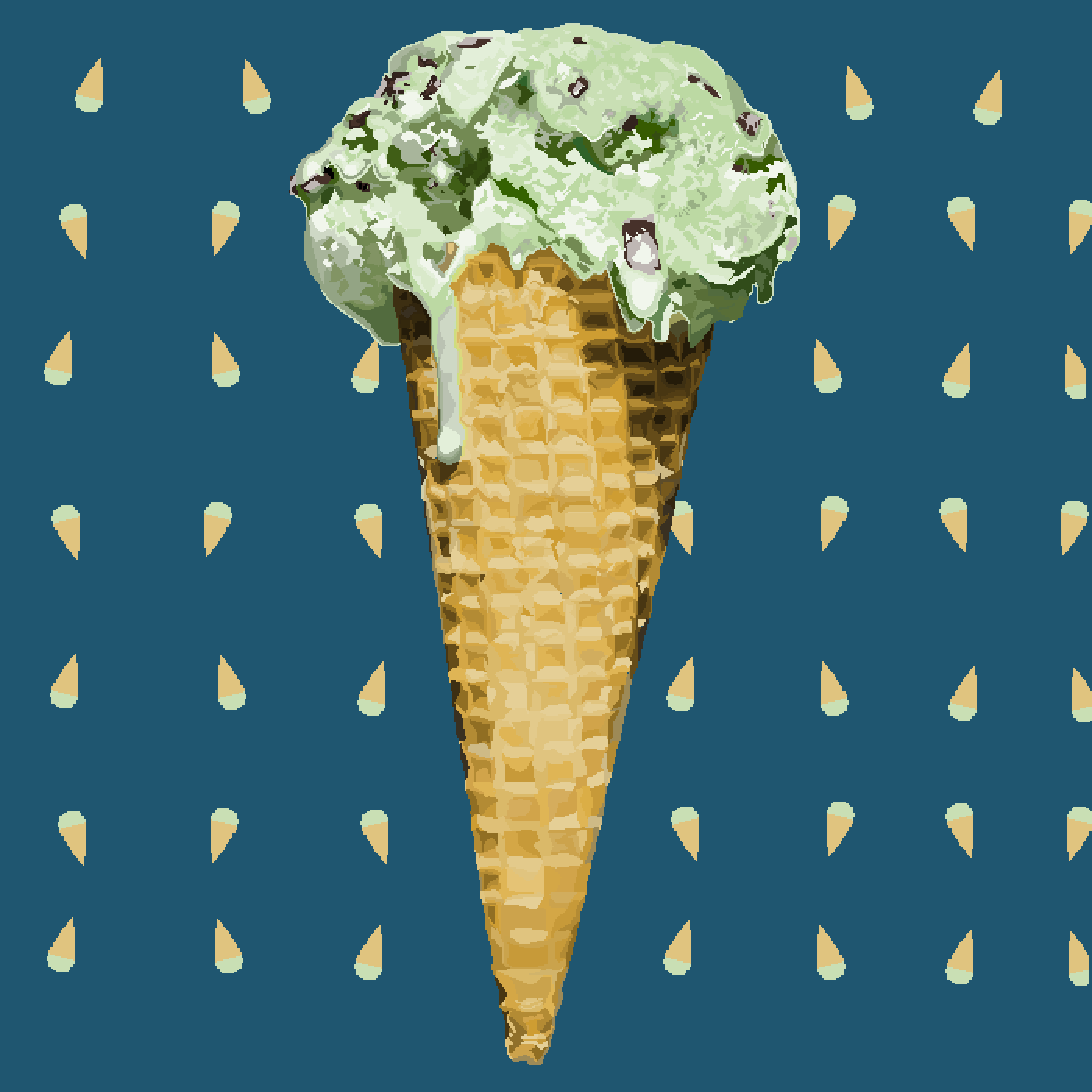 Pixilart Mint Chip Ice Cream by TheRatQueen101
