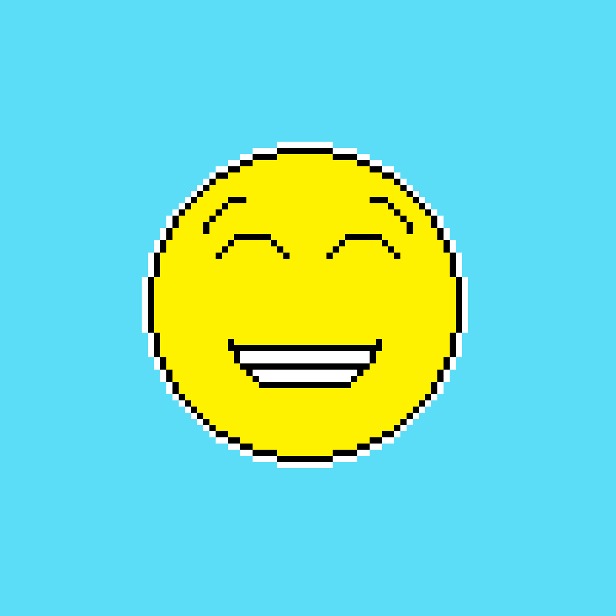 Pixilart - smiling face 😁 by burgerguy080