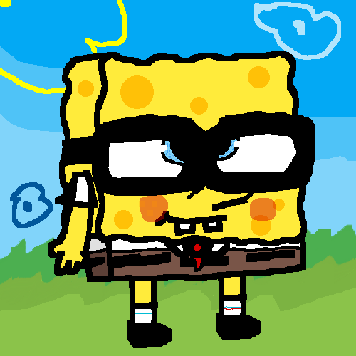 spongebob with glasses
