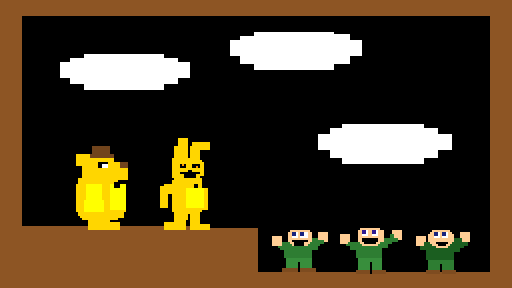 Golden Freddy and Spring Bonnie Mini Game from Fnaf 3