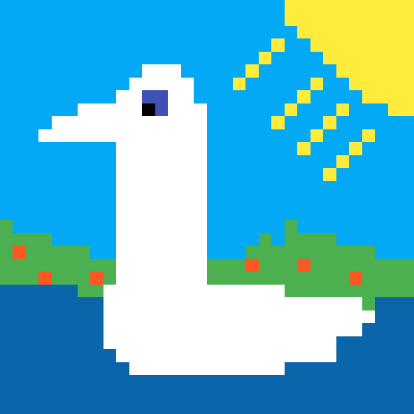 goose in the lake