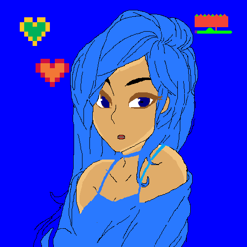 cool bluuuuuueeeeeee girl